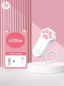 HP USB2.0 32GB 64GB USB Flash Drive With With Cute Cat Protective Case - Putih - View 14