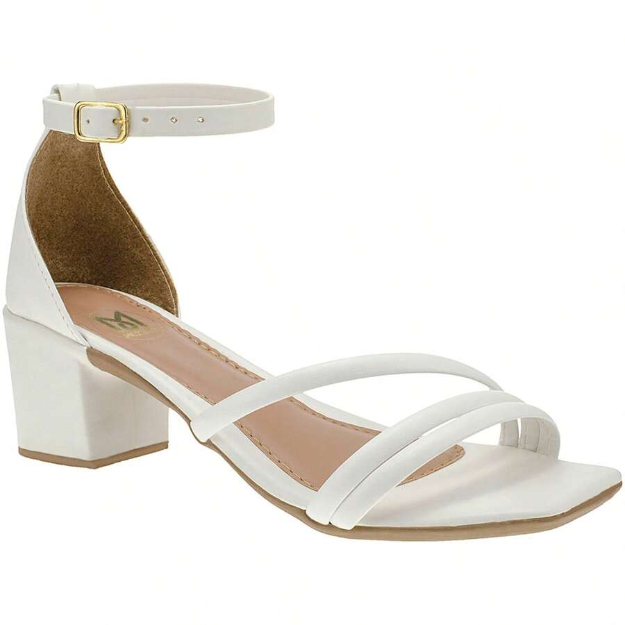 Women's Square Heel Sandal With Straps Closed Back Comfortable Adjustment - Xem 1