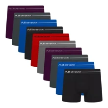 Kit 5 Boxers Plus Size Microfibra Sem Costura Promoção