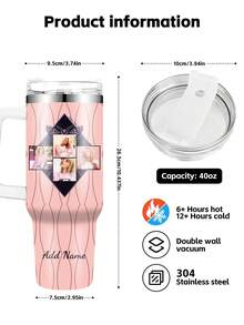 1 cái, Cốc Halloween tùy chỉnh, 40oz - Cốc Halloween vui nhộn, Cốc trà du lịch cách nhiệt đôi chân không có nắp và ống hút, Quà tặng Halloween cho phụ nữ, Quà tặng ngày lễ cho bạn bè, gia đình - nhiều màu - Xem 4