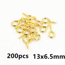 200 件小眼形别针 眼形别针 挂钩 孔眼 螺纹 DIY 珠宝制作配件 - Eyelets - 查看 41