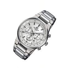 Casio EDIFICE 系列简约休闲手表商务男士白色模拟手表 EF-500BP-7AVUDF - 白色 - 查看 4