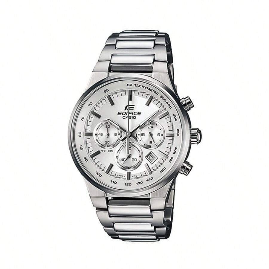 Casio EDIFICE 系列简约休闲手表商务男士白色模拟手表 EF-500BP-7AVUDF - 白色 - 查看 1