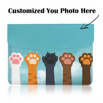 [Custom] Leather Laptop Sleeve, Printed Laptop Sleeve, Fits 13-Inch Apple Laptop, Simple And Waterproof Laptop Inner Bag