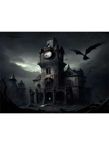 1 件万圣节黑暗学院派艺术黑死病海报印刷品适用于客厅家居装饰北欧哥特式恐怖女巫帆布画墙画无框架 - 彩色 - 查看 29