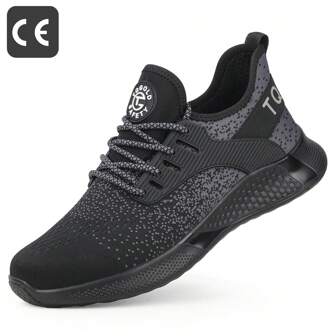 Plus Size Steel Toe Work Shoes For Men, Soft Sole, Anti-Impact, Anti-Puncture, Breathable, Lightweight, Non-Slip, Water-Resistant, Also Available In Extra Small And Extra Large Sizes, Certified