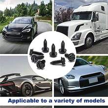 8 Sets License Plate Screw Kit Stainless Anti Theft License Plate Screws, Anti-Rattle & Rust-Proof Bolts For Securing License Plates Frames Or Covers On Cars, Trucks, SUVs - one-size - View 6