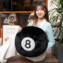 ZctmYBH+ Black Billiards 8 Ball  Pillow, Home Decoration Pillows - 50公分 - 查看 2