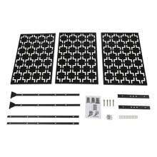 ZhdnBhnos LINSIE Outdoor Privacy Screen 6.2FT Height Checker Pattern Privacy Screen Panels Decorative Panels Freestanding Outdoor Privacy Fence Screens For Patio, Balcony, Garden, Porch, Black Outdoor Decorative Privacy Screen Panel Planter Wall Metal Fence Panels Black The Best Gift/Present For Family&Friends Happy Christmas - Black - View 10