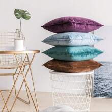 2 vỏ gối tua rua bằng vải lông cừu trơn màu phong cách Bắc Âu (Không bao gồm gối bên trong), vỏ gối trang trí hình vuông, vải mềm mại và thoải mái giống vải lanh, trang trí nhà/phòng ngủ/ký túc xá hiện đại - màu nâu - Xem 7