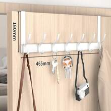 1pc Over The Door Hanger With Hook, Easy To Install, No Need To Punch Holes Hanging Metal Over The Door Hanger, For Hats, Keys, Home Space Saving Storage, For Entrance, Bathroom, Bedroom, Home, Dormitory Bathroom Accessories Bathroom Tools - 多色 - 查看 13