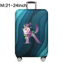 Capas de bagagem, capas de porta-malas, capas contra poeira, 18-32 polegadas, protetor, resistente a arranhões, impressão de corpo inteiro, mala de viagem, capa protetora lavável, acessórios de viagem, suprimentos de bagagem, moda, flor roxa, bolsa para escola, acessórios escolares, material escolar