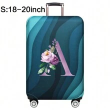 Capas de bagagem, capas de porta-malas, capas contra poeira, 18-32 polegadas, protetor, resistente a arranhões, impressão de corpo inteiro, mala de viagem, capa protetora lavável, acessórios de viagem, suprimentos de bagagem, moda, flor roxa, bolsa para escola, acessórios escolares, material escolar