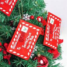 1pc Christmas Non-Woven Fabric Envelope Christmas Tree Decoration Pendant, Can Hold Candy, Christmas Greeting Card Bag, Christmas - Multicolor - View 1