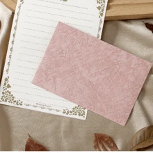3 chiếc phong bì giấy đa năng cổ điển, thích hợp cho bưu thiếp, thiệp chúc mừng, có tem sáp - Màu Hồng baby - Xem 2