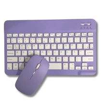 Conjunto Teclado Com Mouse Bluetooth Sem Fio Recarregável Wireless Coloridos