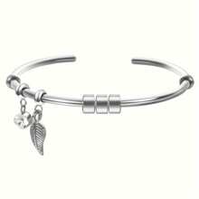 Customized Women's Tree Leaf Bracelet With April Birthstone White Crystal, Personalized Engraved Name & Date, Gold/Silver Stainless Steel Bohemian Elegant Bracelet, Mother's Day Gift