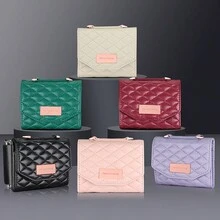VIETAO Bao da điện thoại di động có khe cắm thẻ đeo chéo họa tiết Argyle thời trang tương thích với Samsung Galaxy Flip 3 4 5 6 dạng ví - Đỏ - Xem 1