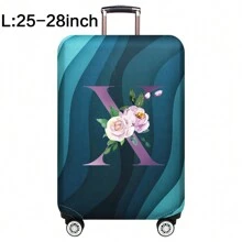 Capas de bagagem, capas de porta-malas, capas contra poeira, 18-32 polegadas, protetor, resistente a arranhões, impressão de corpo inteiro, mala de viagem, capa protetora lavável, acessórios de viagem, suprimentos de bagagem, moda, flor roxa, bolsa para escola, acessórios escolares, material escolar