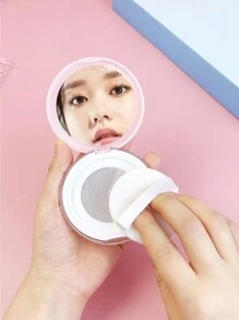 1个可爱粉色蝴蝶造型粉饼盒，带粉扑，3克可替换粉芯，适合化妆和旅行（粉色），化妆品，便宜，房间装饰，梳妆台，旅行，卧室，化妆配件，便宜，圣诞礼物，化妆品，化妆工具，便宜货，礼物，女士礼物，圣诞礼物