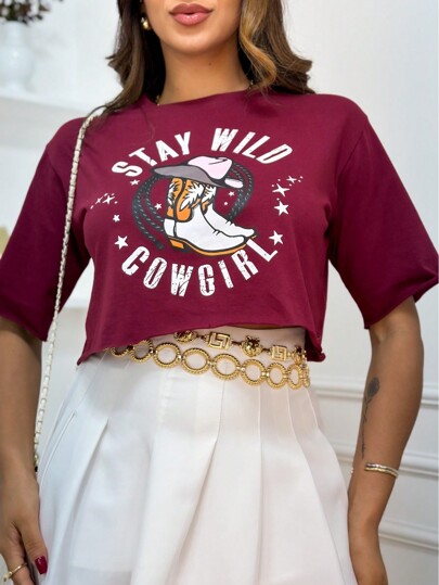 Cropped Feminino Estampado Top Blusinha Sem Bojo