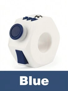 1pc减压魔环指尖减压神器抵抗烦躁焦虑缓解多动症骰子青少年上课无聊打发时间魔方成人无限发泄手指休闲玩具 - 彩色 - 查看 14