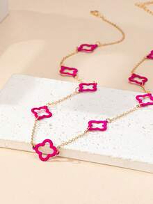 Kalung Panjang - Hot Pink - View 4