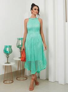 Women Sweater Dresses - Green water - View 7