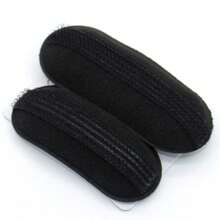 1 件棕色/黑色刘海蓬松发型制作器，隐形蓬松发垫海绵夹，适合女性日常佩戴发饰、美发工具