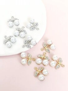 10 件夏季流行樱桃造型饰品，镶嵌闪亮水钻和人造珍珠，百搭优雅项链耳环等链条首饰 DIY 甜美可爱水果吊坠 - 适合日常佩戴，是送给朋友和亲人的贴心礼物 - 櫻桃 - 查看 3