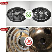 50 PACK Round Electric Stove Burner Covers 6 Inch And 8 Inch Disposable Stove Top Aluminum Foil Bib Liners, To Keep Kitchen Range Clean From Oil And Food Drips - 25包8英吋+25包6英寸 - 查看 4
