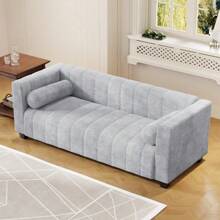 Modern Sofa In High Quality Chenille Fabric For Living Room And Bedroom, (Light Grey) - Light Gray + Polyester + 3 Seat - View 5