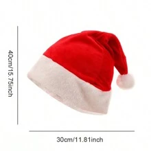 1 pièce Nouveau chapeau de Noël à la mode, accessoire décoratif pour fête de Noël en tissu cristal doux pour adultes, Noël