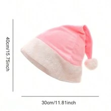 1 pièce Nouveau chapeau de Noël à la mode, accessoire décoratif pour fête de Noël en tissu cristal doux pour adultes, Noël