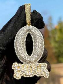 1pc Copper Alphabet Letter Necklace For Men Daily Wear, Party - Pendant Necklace - View 2