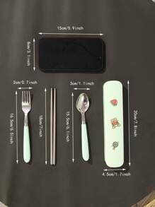 3 件餐具、1 个储物盒和 1 张贴纸、厨房、圣诞礼物 - 彩色 - 查看 14