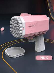 儿童便携式迷你泡泡枪玩具，户外一键式泡泡枪，带 40 个孔，无需电池，无泡泡溶液 - 多色 - 查看 11