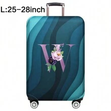 Capas de bagagem, capas de porta-malas, capas contra poeira, 18-32 polegadas, protetor, resistente a arranhões, impressão de corpo inteiro, mala de viagem, capa protetora lavável, acessórios de viagem, suprimentos de bagagem, moda, flor roxa, bolsa para escola, acessórios escolares, material escolar