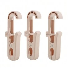 3PCS/1套浴室可旋转毛巾钩洗面奶牙膏倒钩衣柜围巾帽子收纳钩