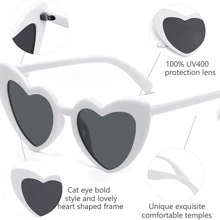 10 chiếc ly trang trí hình trái tim dễ thương và thú vị dành cho cả nam và nữ, thích hợp cho tiệc cưới, tiệc khiêu vũ, v.v., màu trắng, Giáng sinh - trắng - Xem 5