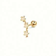 Phẫu thuật Thép không gỉ 16G Sụn Bông tai Bông Xoắn ốc Sofa Vòng Qua Bịt Tai Opal Bông Tai Sáng Bóng - Vàng - Xem 10