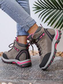 Zapatos de senderismo para exteriores, zapatos de trekking resistentes al agua y antideslizantes para hombres y mujeres, adecuados para senderismo, escalada, viajes, trail running