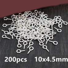 200 件小眼形别针 眼形别针 挂钩 孔眼 螺纹 DIY 珠宝制作配件 - Eyelets - 查看 9