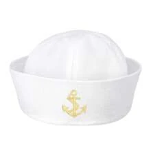 1pc (2 Colors Available) Blue Striped Sailor Hat Ideal For Captain Role Play, Yacht Party With Adjustable Size, And White Striped Handkerchief & Bow Tie - Perfect For Halloween And Costume Parties