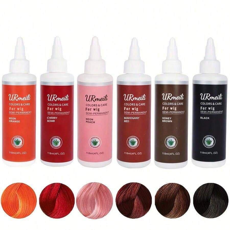 天然假发染发膏半永久性染发产品万圣节持久理发沙龙家用草本染发膏（仅适用于假发）