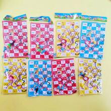 10 件/包彩色纸质骰子蛇梯棋盘游戏，适合生日派对礼物、嘉年华、圣诞节礼物、节日礼物，多种颜色可选 - 彩色 - 查看 9