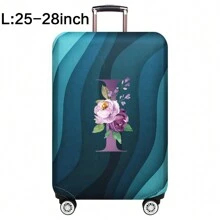Capas de bagagem, capas de porta-malas, capas contra poeira, 18-32 polegadas, protetor, resistente a arranhões, impressão de corpo inteiro, mala de viagem, capa protetora lavável, acessórios de viagem, suprimentos de bagagem, moda, flor roxa, bolsa para escola, acessórios escolares, material escolar