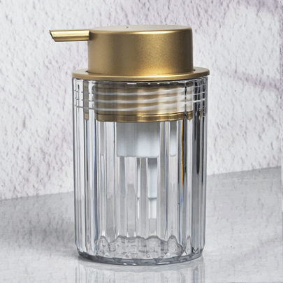 1 pieza Dispensador de jabón espumoso simple, botella dispensadora de loción de encimera, dispensador de desinfectante de manos reutilizable y rellenable, botella vacía para champú, gel de ducha, jabón de manos, accesorios de baño, decoración del hogar, muebles para decoración del hogar, baño, decoración de verano, regreso a la escuela