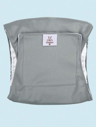 1件可重复使用纯色男狗尿布