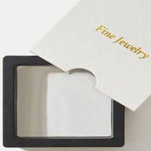 S925 Sterling Silver Square Full Diamond Design, Inlaid Baguette CZ, Gift For Family & Friends, Adjustable Chain Ring - Silver - View 8